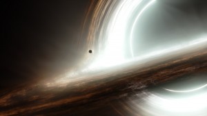 Simulation numérique de rendu d'un trou noir. (Crédits: BlackRainbow)
