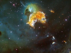 Rémanent de supernova N63A. (Crédit: NASA/Hubble)