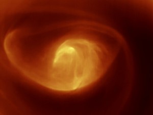 Vortex du pôle sud de Vénus (Crédit: Esa, Virtis, Inaf-IASF, Observatoire de Paris-Lesia, université d’Oxford)